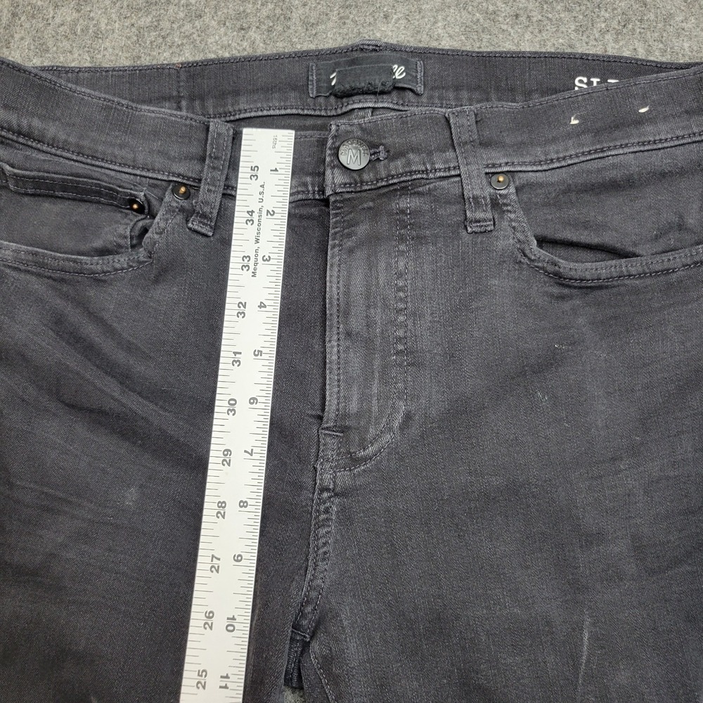 Madewell Jeans Womens 33x34 Black Denim Slim Fit Boho Streetwear Grunge Festival - Picture 9 of 14